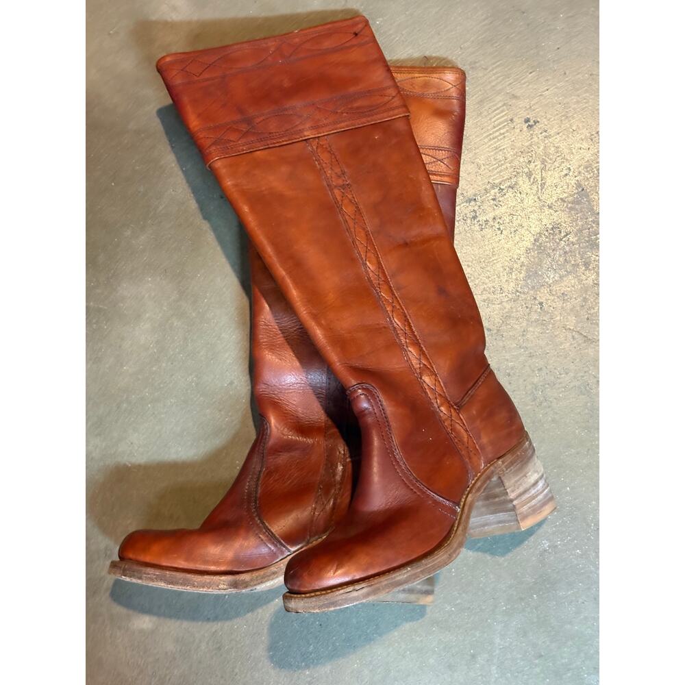 Frye Leather Boots Womens SZ 5 1/2 70's VTG